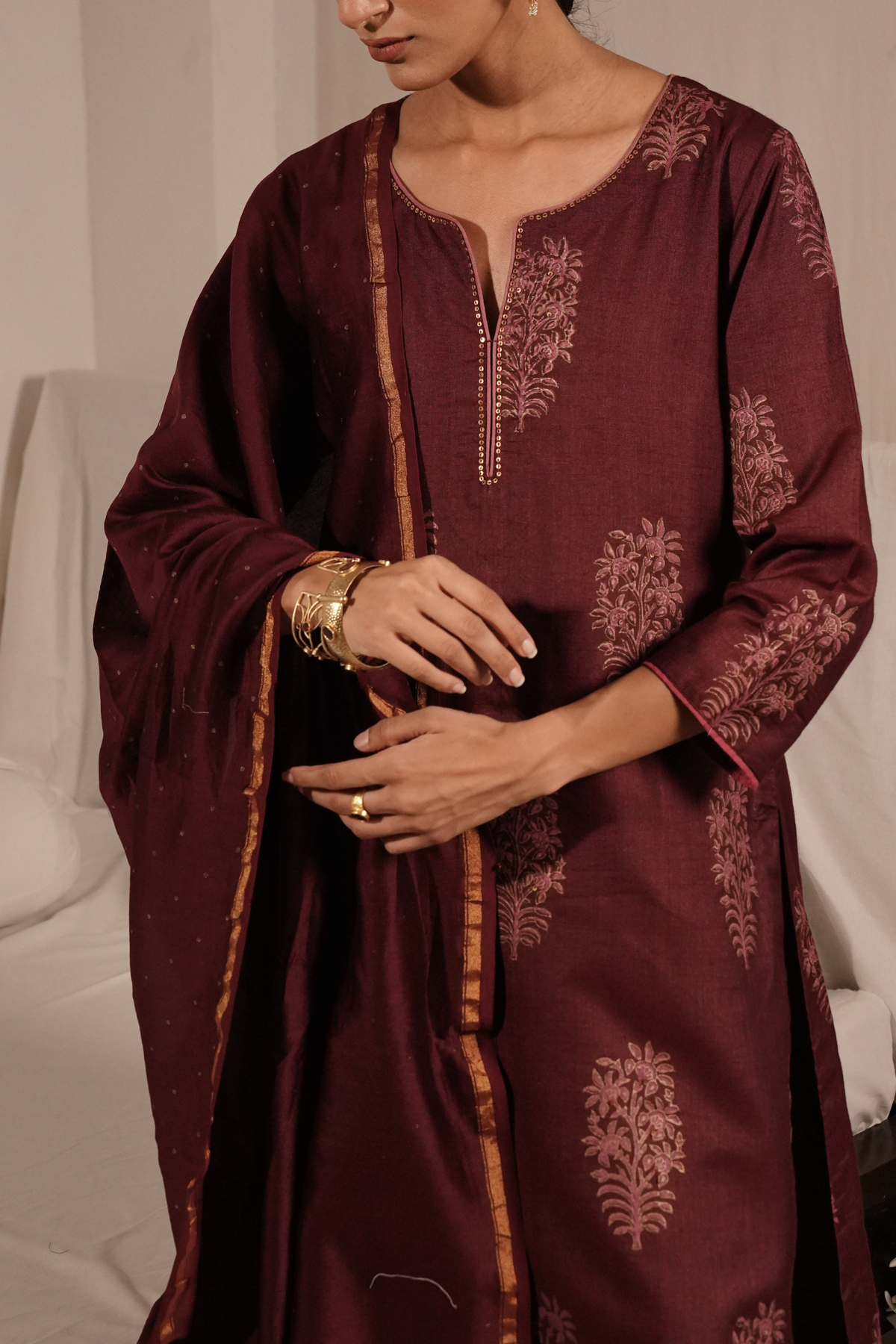 Nida Kurta & Pant - Mauve