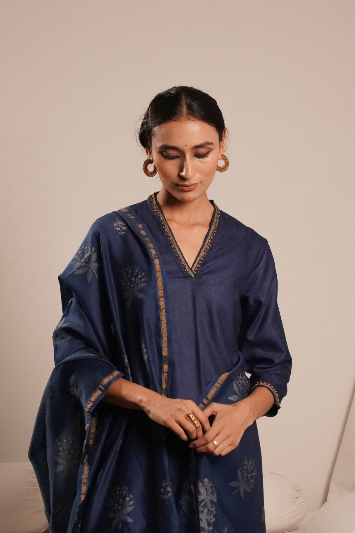 Nida Kurta & Pant - Indigo
