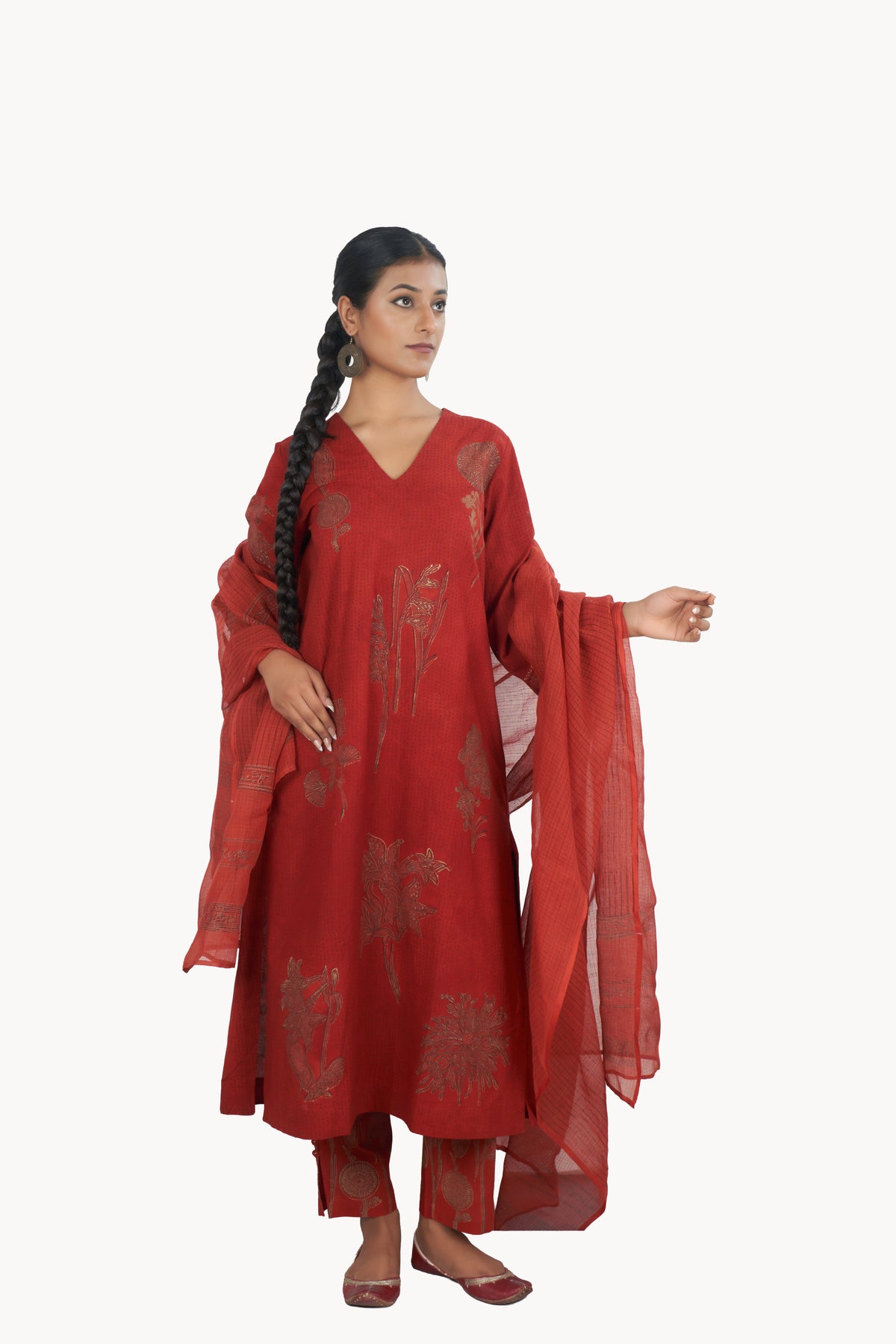 Maltas Red Kurta