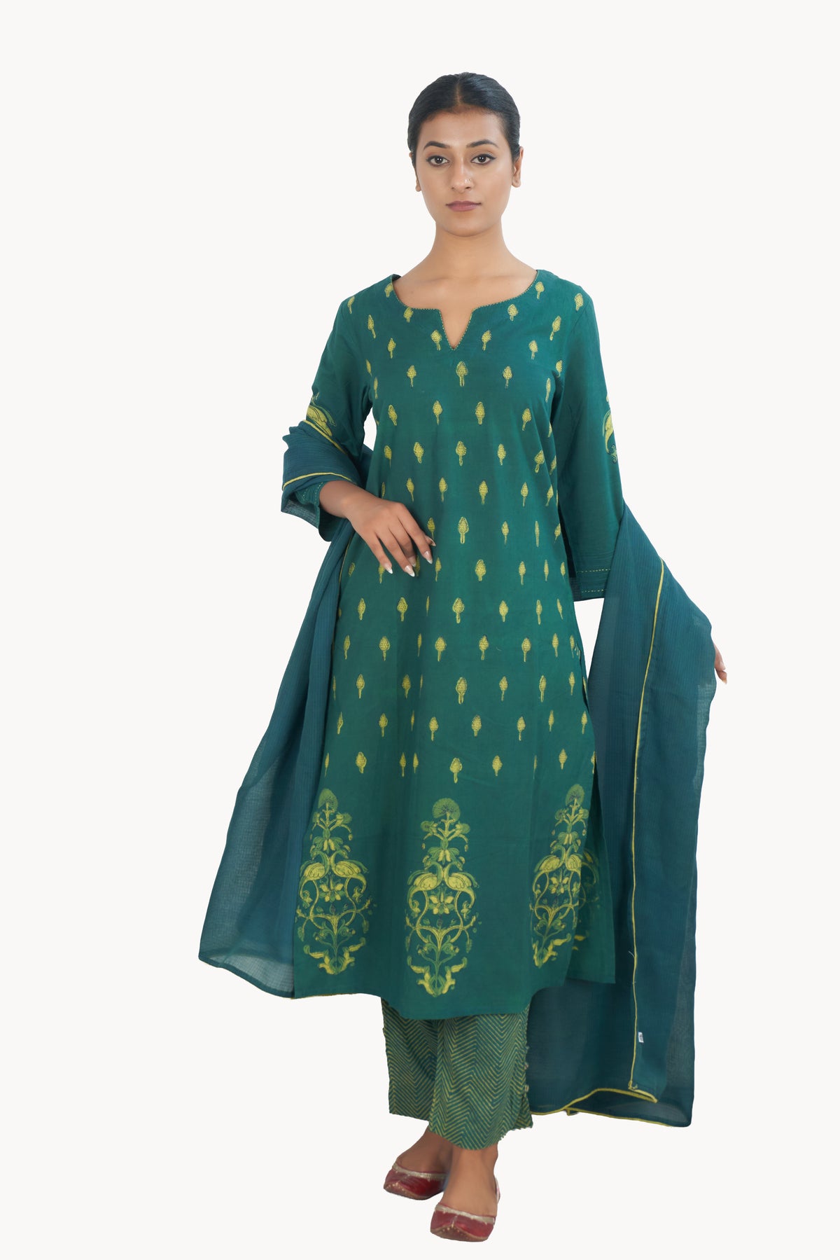 Peacock Cotton Kurta
