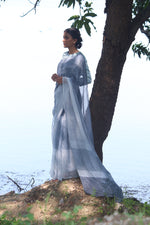 SLATE LINEN SAREE