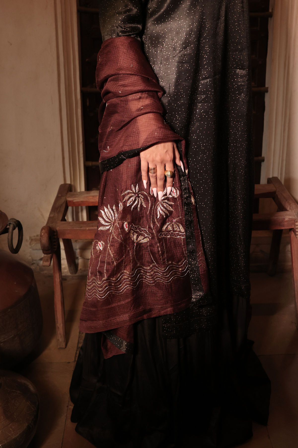 Kashish Kota Silk Dupatta Red