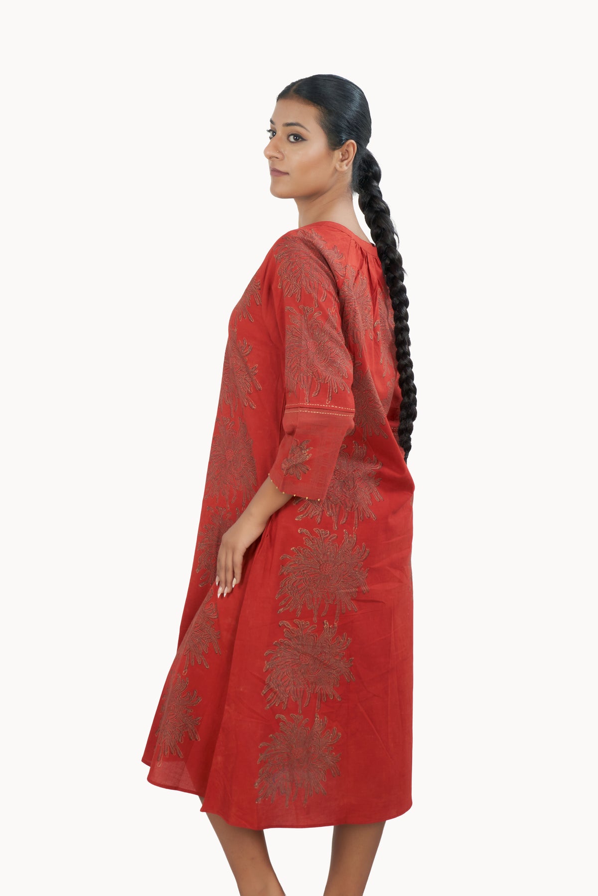 Botanical Red Dress