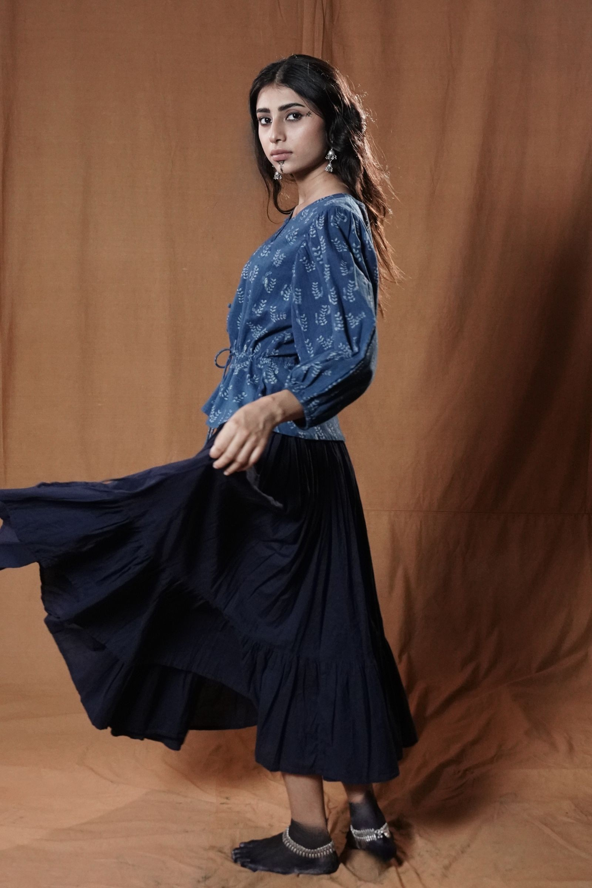 Khejri Skirt : Indigo