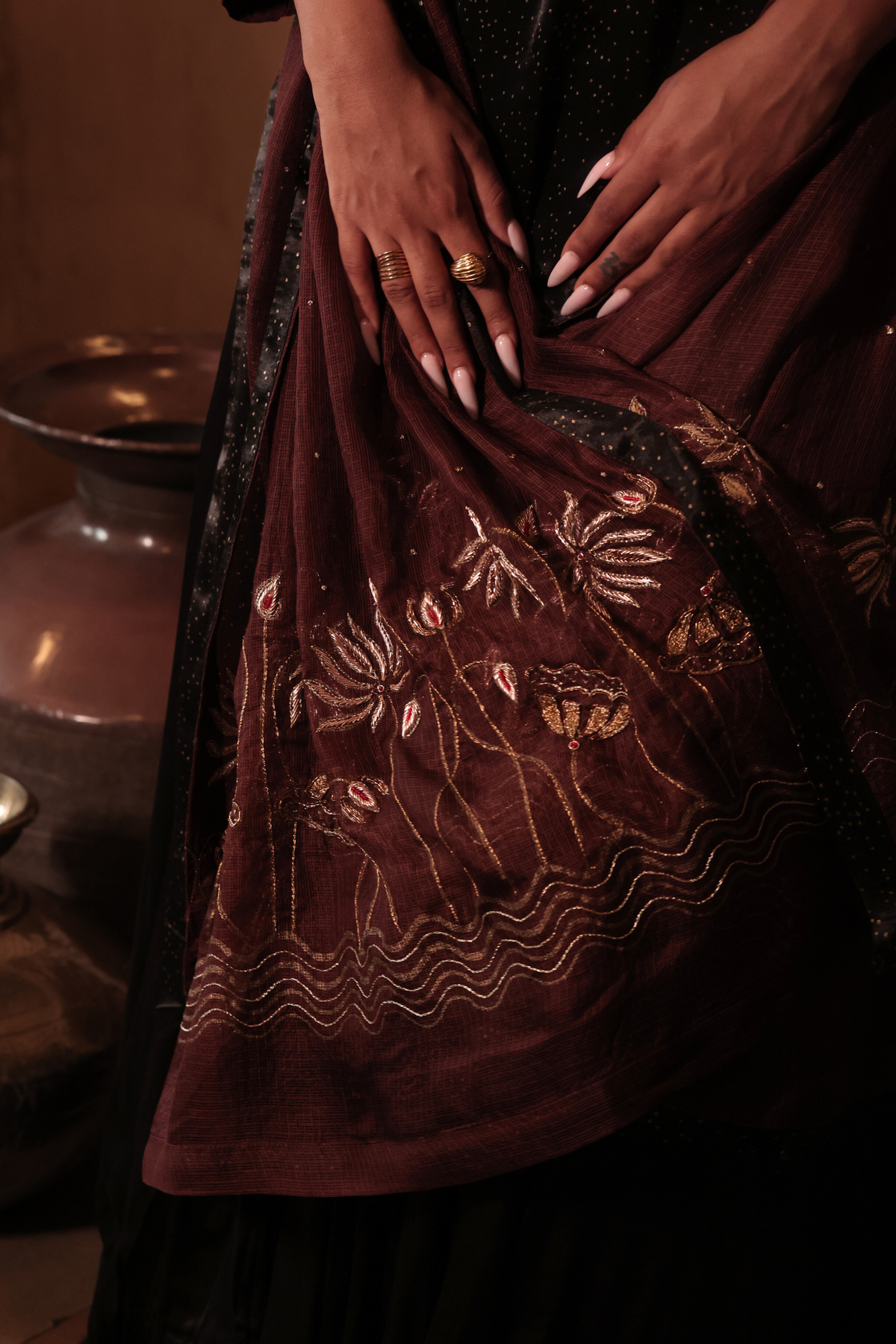 Kashish Kota Silk Dupatta Red