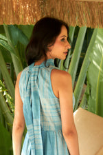 Tie and Smock Detail Midi Dress