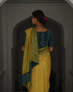 Nargis Haldi Saree