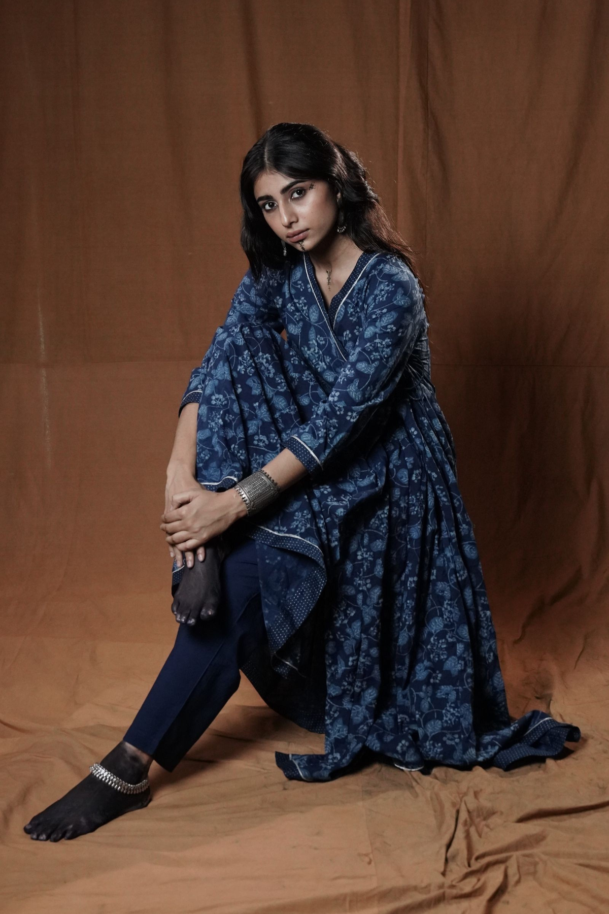 Khejri Angarkha Indigo