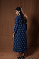 Khejri V-Neck Dress : Indigo