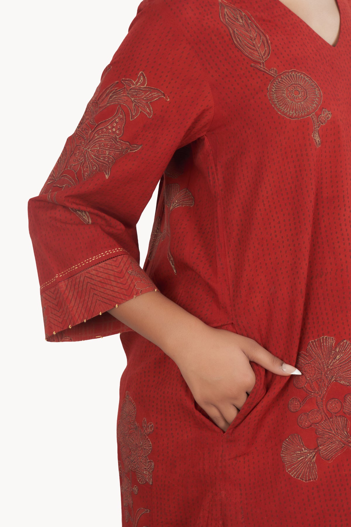 Maltas Red Kurta
