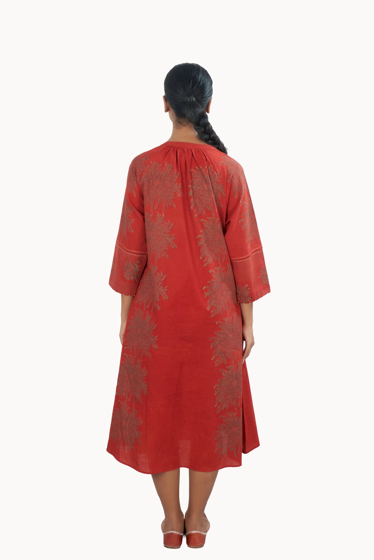 Botanical Red Dress