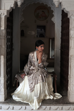 Kashish V-neck Silk Kurta Set