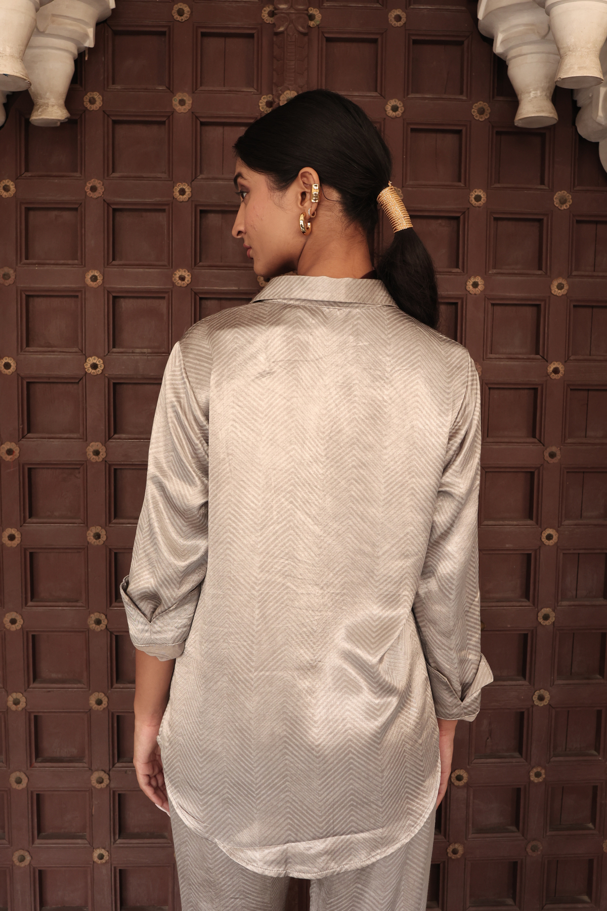 Kashish Patterned Silk Shirt