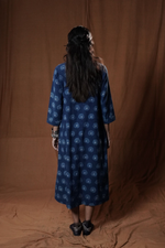 Khejri V-Neck Dress : Indigo