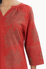 Botanical Red Dress