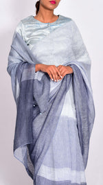 SLATE LINEN SAREE