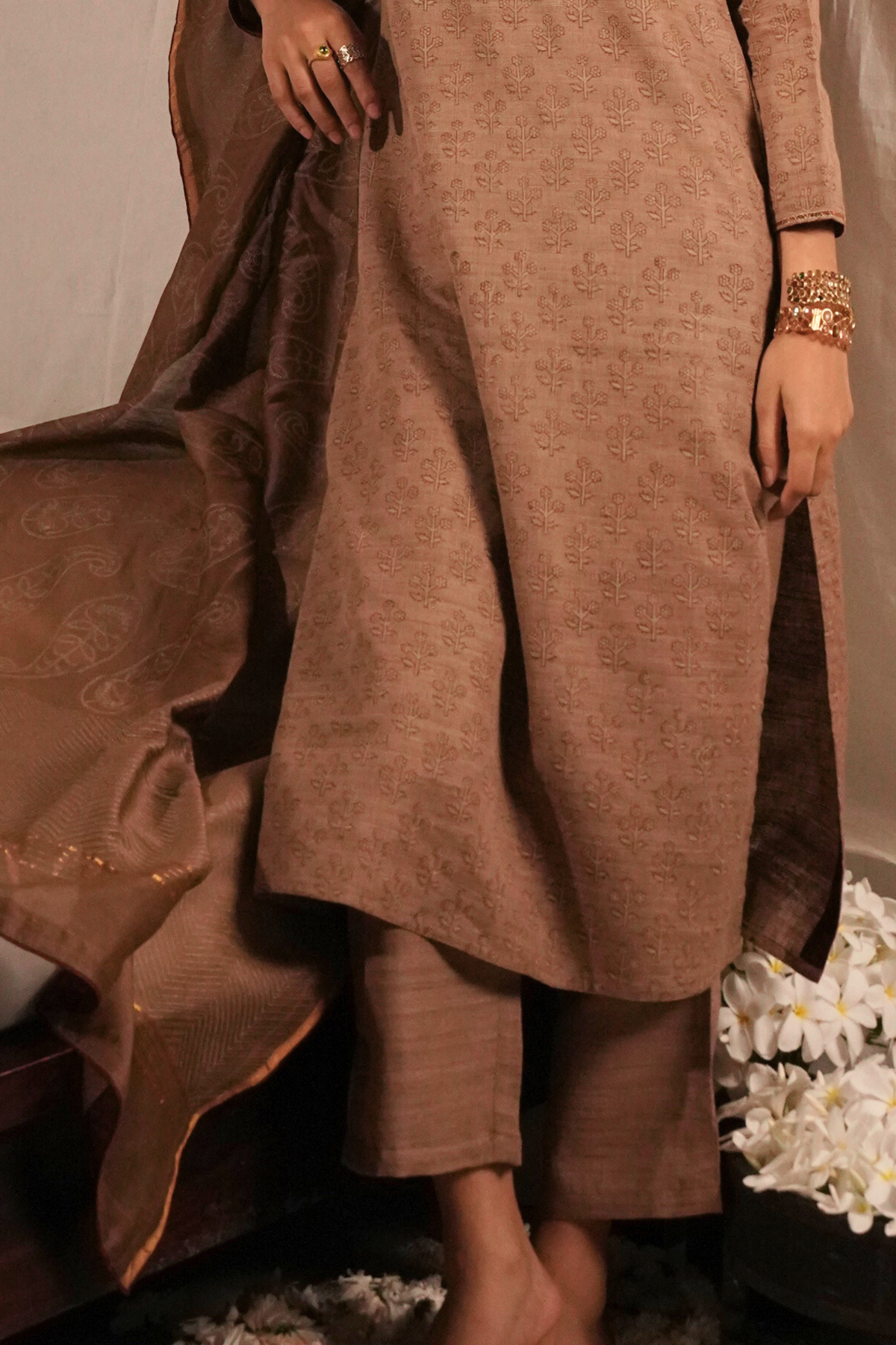 Nida Kurta & Pant - Beige
