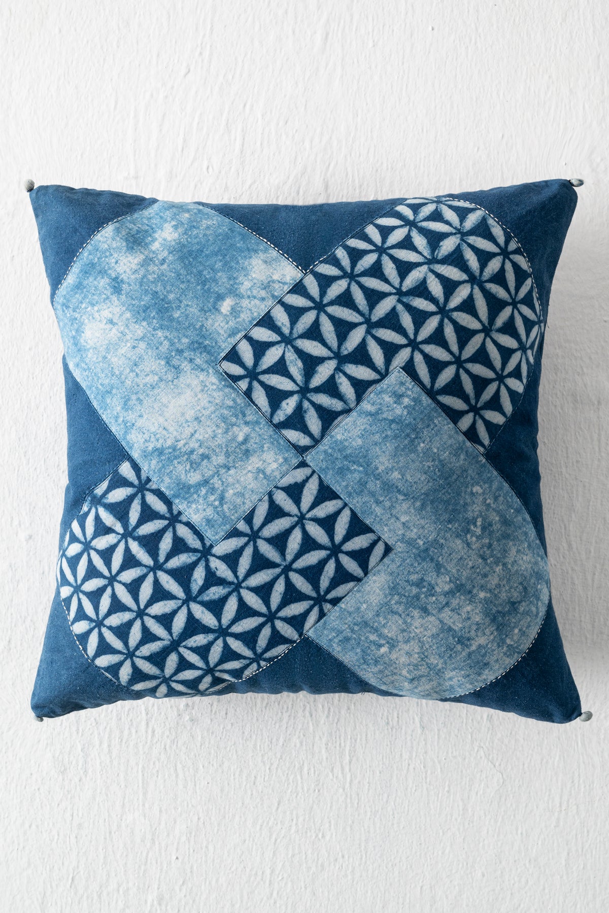 INDIGO PATCHWORK CUSHION