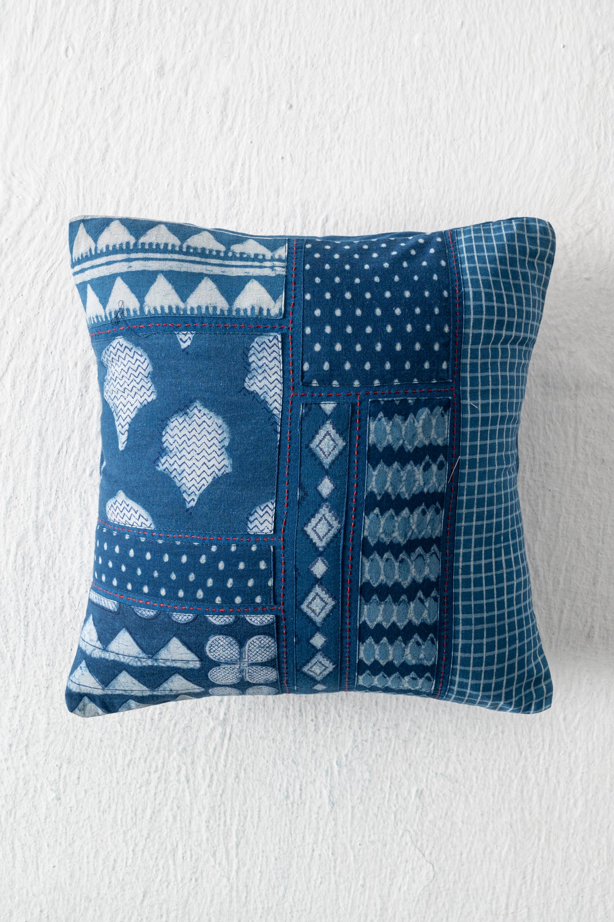 INDIGO PATCHWORK CUSHION