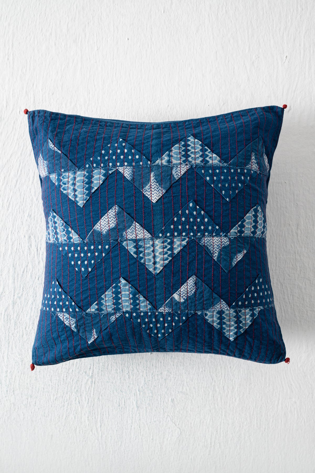 INDIGO PATCHWORK CUSHION