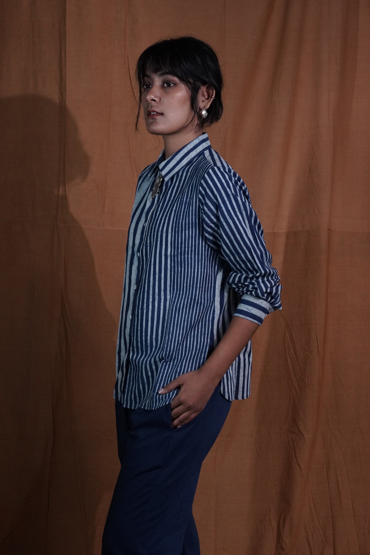 Striped Shirt : Indigo