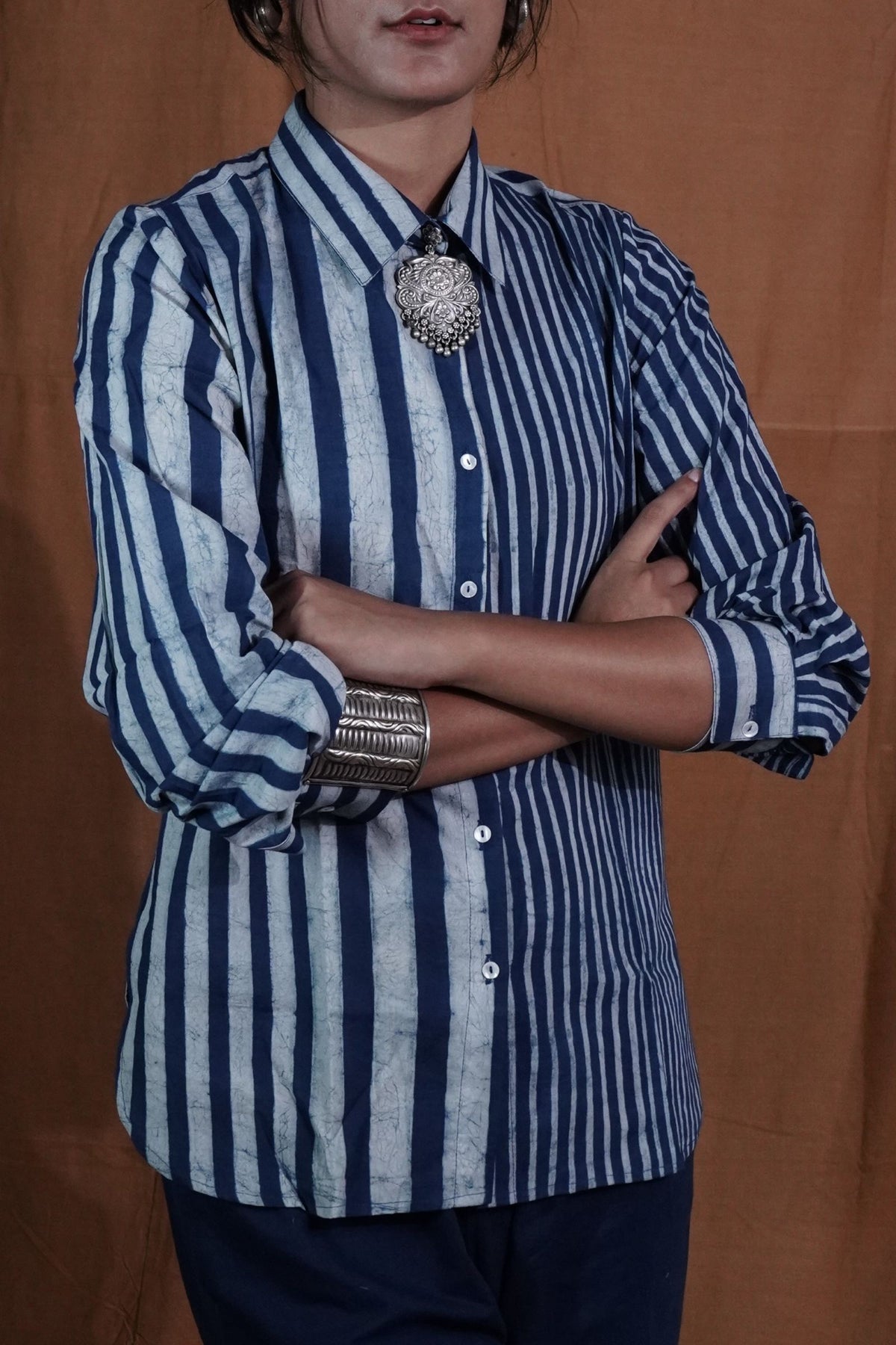 Striped Shirt : Indigo