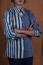 Striped Shirt : Indigo