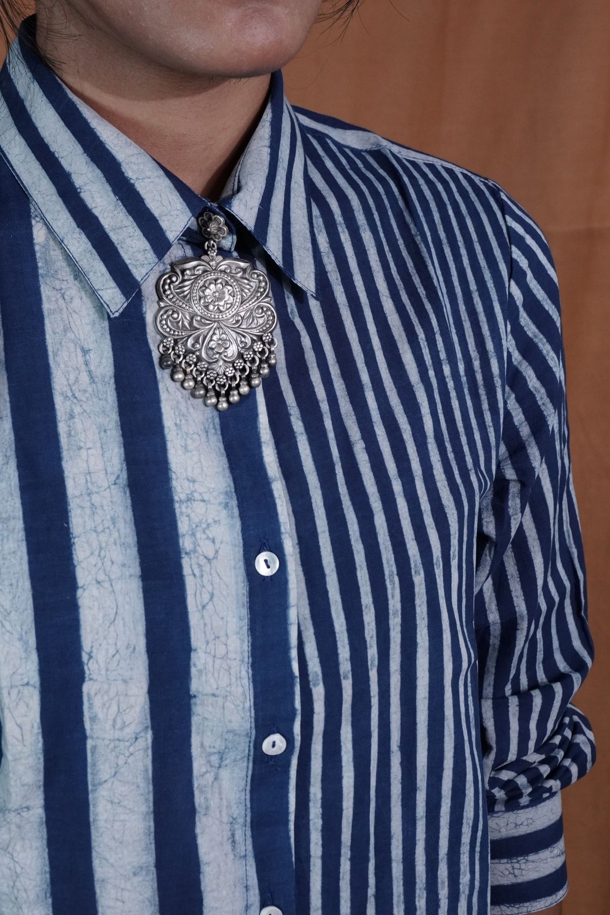 Striped Shirt : Indigo