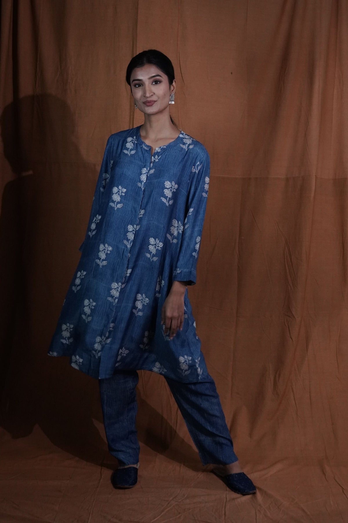 Floral Tunic : Indigo