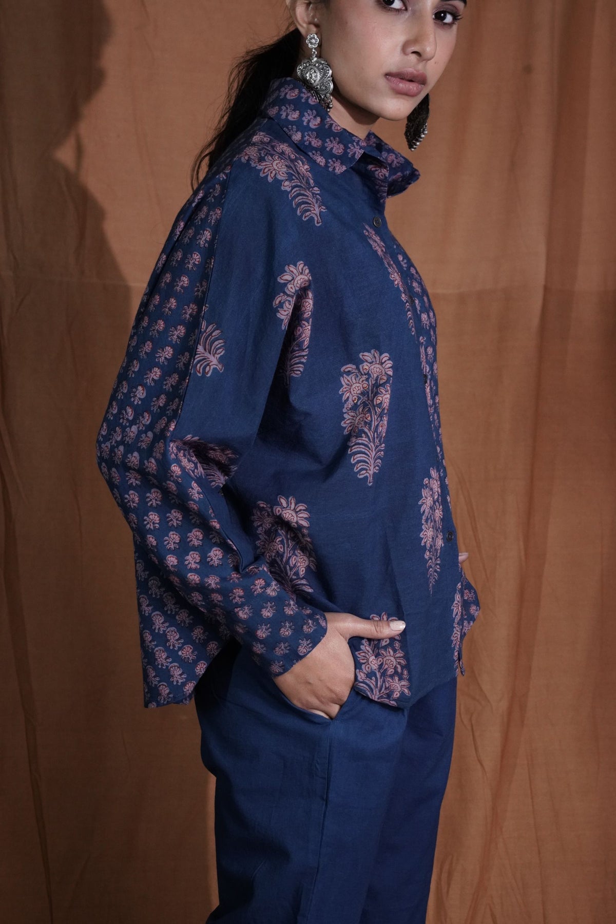 Patchwork Shirt : Indigo