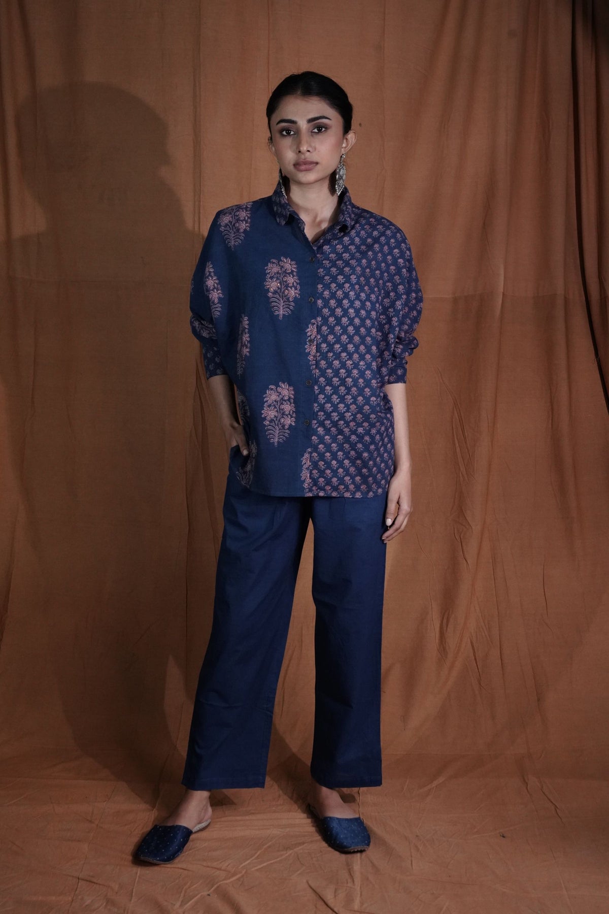 Patchwork Shirt : Indigo