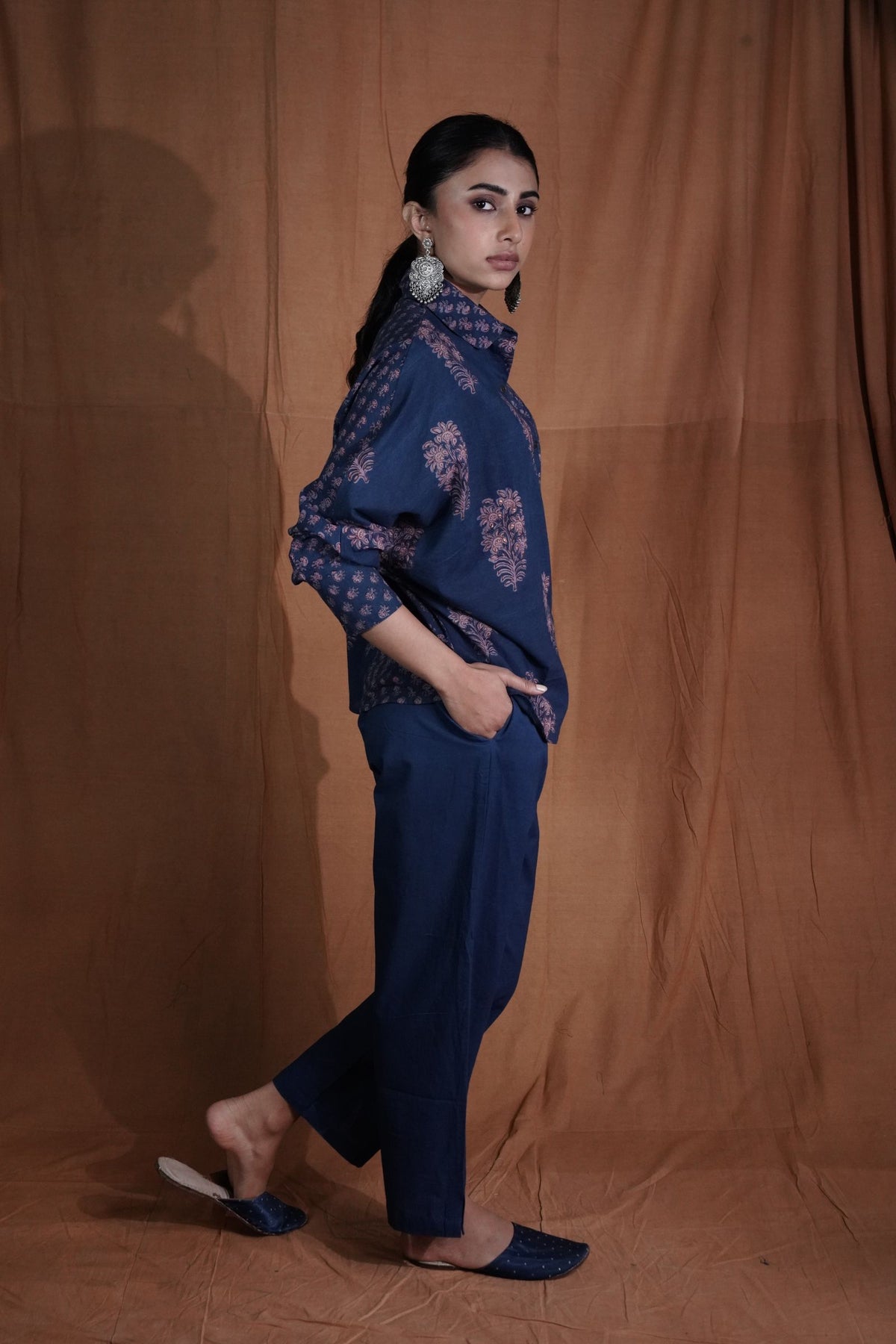 Patchwork Shirt : Indigo