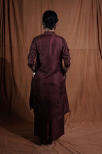 V-neck Silk Kurta