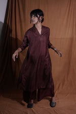V-neck Silk Kurta