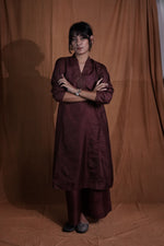 V-neck Silk Kurta