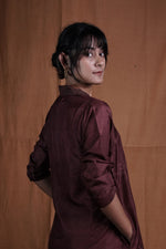 V-neck Floral Silk Kurta