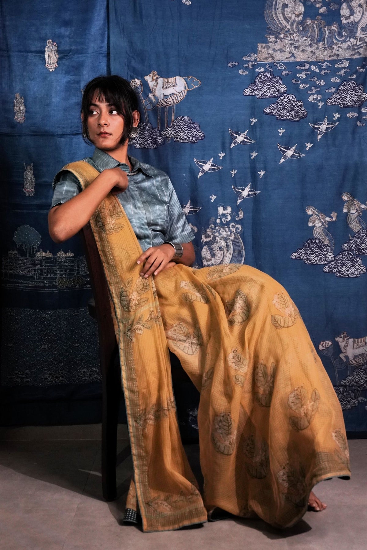 Basant Aakda Saree