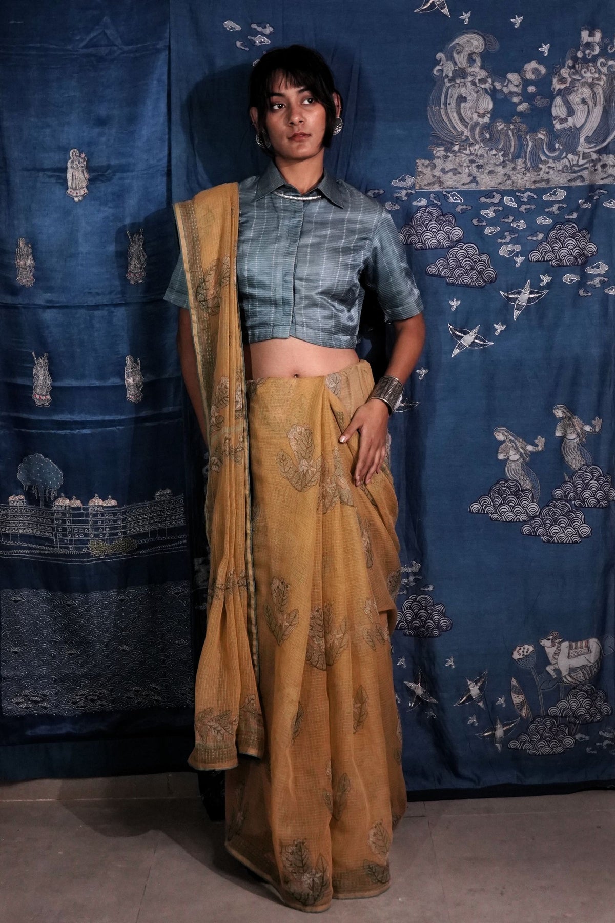 Basant Aakda Saree