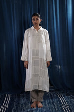 EcoCouture Patchwork Kurta - White