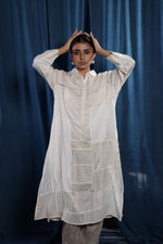 EcoCouture Patchwork Kurta - White