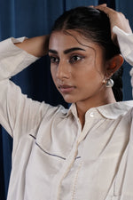 EcoCouture Patchwork Kurta - White