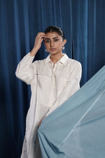 EcoCouture Patchwork Kurta - White