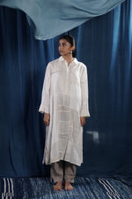 EcoCouture Patchwork Kurta - White