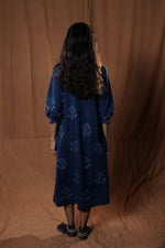 Khejri Pintucks Dress : Indigo