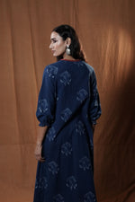 Khejri Pintucks Dress : Indigo